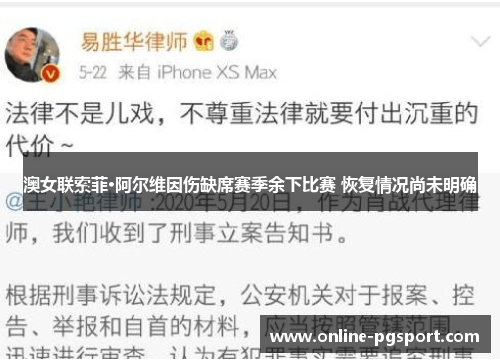 澳女联索菲·阿尔维因伤缺席赛季余下比赛 恢复情况尚未明确