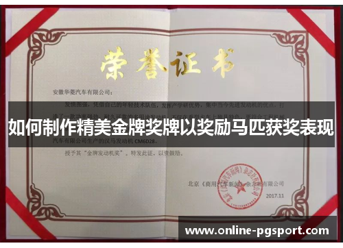 如何制作精美金牌奖牌以奖励马匹获奖表现